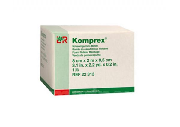 Komprex-Schaumgummi-Binde weiß, Stärke 0,5 cm, 1 m x 8 cm kaufen