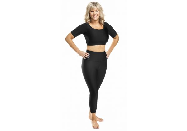 Plus size compression store leggings for lymphedema