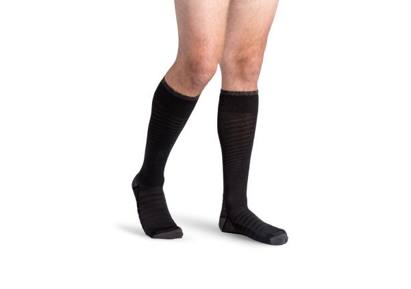 sigvaris Essential 着圧ソックス S ブラック Sigvaris Women's Essential Cotton Calf Compression Socks
