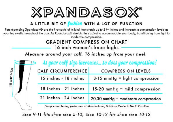 Xpandasox Plus Size/Lymphedema Socks, 24 Inches At Calf, Black - Foto 7
