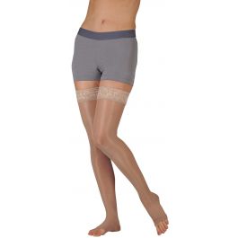 allegro sheer compression thigh highs