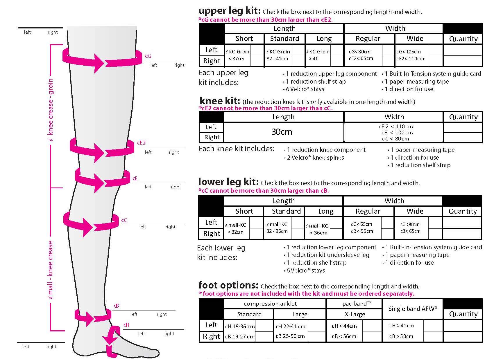 Circaid Reduction Kit Lower Leg